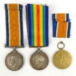 Military interest World War I medals for DVR.O.OVENDEN.RE, DVREA GRUBER RA and PTE.J.H.GOULD GLOUC.R
