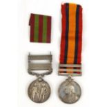 Military interest Victorian medals including Punjab Frontier, Trah bar, South Africa, Transvaal bars