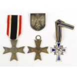 Military interest German medals including blue enamel Mothers cross : For Condition reports please