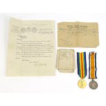 Military interest World War I medals for T.E.MARTIN STO.1.R.N., together with paperwork