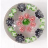 Small Clichy glass paperweight, approximately 4.5cm diameter : For Condition reports please visit