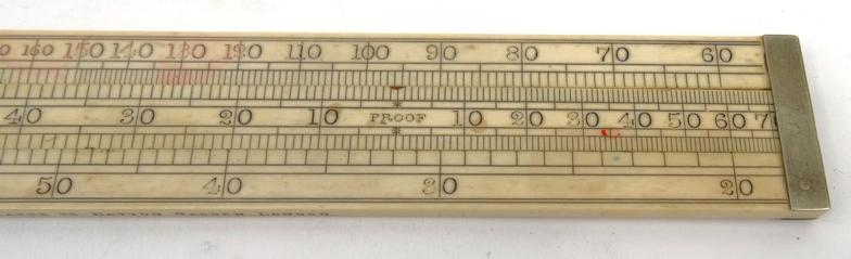 19th Century ivory rule with pull out sliding scale by Buss Maker Hatton Garden, London, 22.5cm long - Image 7 of 9