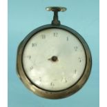 Silver pear cased pocket watch, Alex Hollisone Liverpool No 1527 : For Condition Reports please