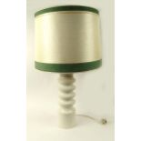 Large Doulton Staffs table lamp and shade, 87cm high : For Condition Reports please visit www.