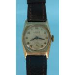 Lanco 9ct gold wristwatch : For Condition Reports please visit www.eastbourneauction.com