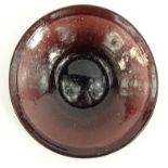 Roman purple glass bowl, 15.5cm diameter : For Condition Reports please visit www.