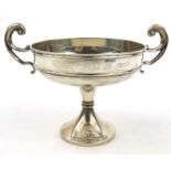 Carrington Co silver two handled trophy engraved 1905 W.H.J.B 1955, hallmarked Birmingham 1904-05,