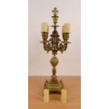 Ornate brass candelabra, 61cm tall : For Condition Reports please visit www.eastbourneauction.com