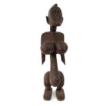 African tribal carved wooden fertility figure, 70cm high : For Condition Reports please visit www.