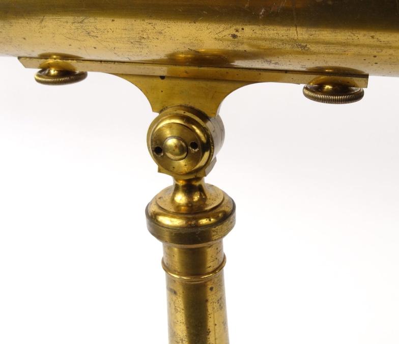 Victorian brass telescope on stand, Lejeune & Perkens, Hatton Gardens, London, housed in a - Image 5 of 9