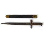 Military interest bayonet, numbered RL855 to blade, 43cm long : For Condition Reports please visit