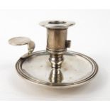 Georgian silver chamberstick, London 37, 5.5cm high : For Condition Reports please visit www.