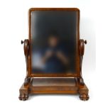 Victorian mahogany swing mirror, 72cm high : For Condition Reports please visit www.