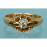 18ct gold diamond solitaire ring, size U, approximate weight 5.0g : For Condition Reports please