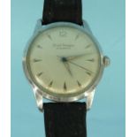 Girrard-Perregaux Giromatic wristwatch with white dial, 3.5cm diameter : For Condition Reports