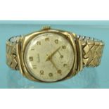 Gudax 9ct gold wristwatch : For Condition Reports please visit www.eastbourneauction.com