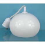 Retro Perspex Guzzini globe pendant light, approximately 30cm diameter : For Condition Reports