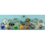 Large collection of colourful glass paperweights : For Condition Reports please visit www.