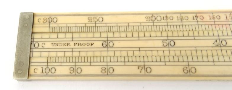 19th Century ivory rule with pull out sliding scale by Buss Maker Hatton Garden, London, 22.5cm long - Image 6 of 9