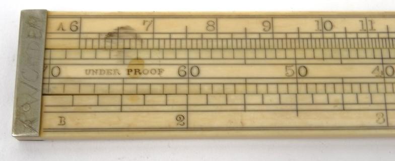 19th Century ivory rule with pull out sliding scale by Buss Maker Hatton Garden, London, 22.5cm long - Image 2 of 9