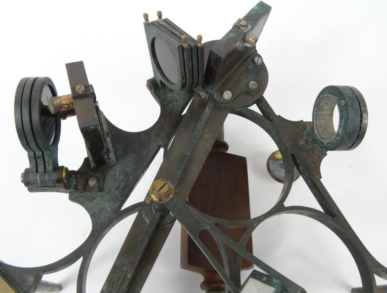 J.H. Steward brass sextant, 437 West Street, London, housed in a mahogany case (G. Curtis R.N. the - Image 10 of 12