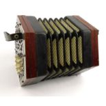 Lachenal & Co 30 key accordion, in original wooden case, 16cm long : For Condition Reports please