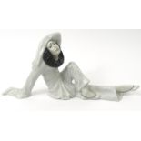 Heubach porcelain Pierrot figure, 38cm long : For Condition Reports please visit www.