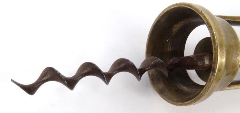 Victorian wooden and brass 'The King Patent' corkscrew numbered 6064, 18cm long : For Condition - Image 7 of 8