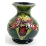 Moorcroft Orchid patterned vase, Potters to the Late Queen Mary label to base, 9cm high : For