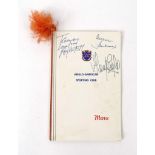 Boxing interest Anglo-American Sporting Club menu with Henry Cooper autograph, 24cm tall : For