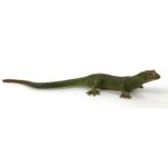Cold painted bronze lizard, 13cm long : For Condition Reports please visit www.eastbourneauction.