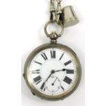 Military interest gentleman's silver open faced pocket watch engraved 'Sergeant A. Cotton .M.M