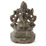 Indian carved soapstone figure of Ganesh, 16cm high : For Condition Reports please visit www.