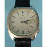 Bulova Accutron stainless steel gentleman's wristwatch with box and paperwork : For Condition