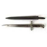 Military interest German bayonet, numbered 472214, stamped marks to blade, 44cm long : For Condition