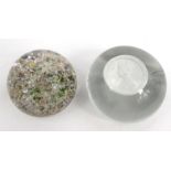 1930s Baccarat rock ground paperweight and a 19th century Queen Victorian Solfoid paperweight the