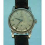 Omega automatic Seamaster stainless steel wristwatch, 3.5cm diameter : For Condition Reports