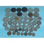 Collection of mostly British pre decimal coinage including silver examples : For Condition Reports