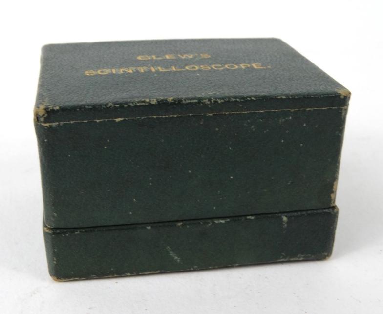 Clews brass scintilloscope housed in a cardboard box with slides, 2.5cm diameter : For Condition - Image 5 of 5