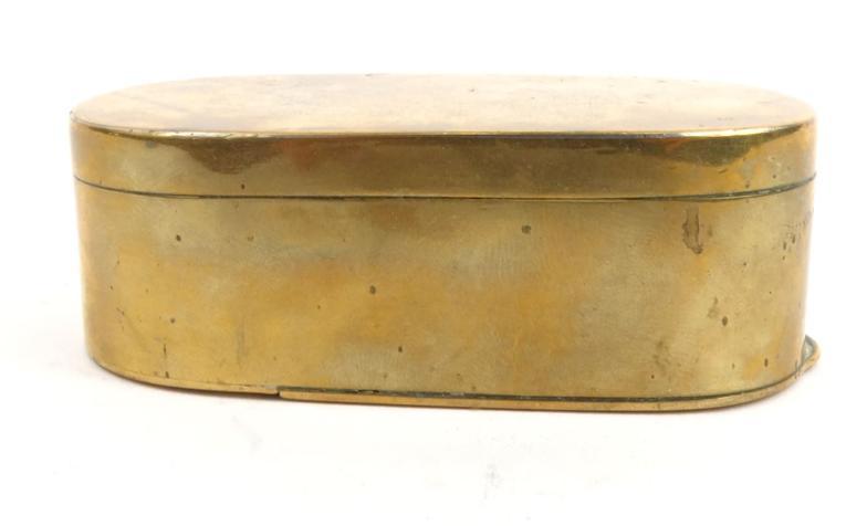 Victorian brass nutmeg grater tin, 9cm long : For Condition Reports please visit www. - Image 5 of 9
