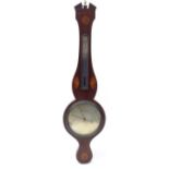 Martinelli? & Co inlaid mahogany barometer, 100cm high : For Condition Reports please visit www.