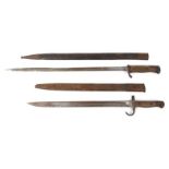 Two military interest bayonets, the longest 69cm : For Condition Reports please visit www.