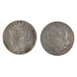 Two United States of America $1 coins - 1896 and 1921 : For Condition Reports please visit www.