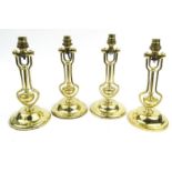 Set of four brass Playmit ship's lamps, stamped 'AP9009' : For Condition Reports Please visit www.