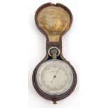 Cased compensated altimeter with silvered dial, 5cm diameter : For Condition Reports Please visit