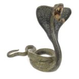 Cold painted bronze cobra, 15cm high : For Condition Reports Please visit www.eastbourneauction.com