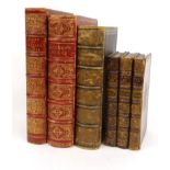 Four Victorian leather bound secret book boxes, the largest 23cm x 16cm : For Condition Reports