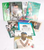 CRICKET; 11x Cricket Benefit Years brochures, Jack Russell, Viv Richards, John Inchmore etc.