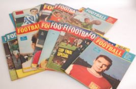 FOOTBALL; 21x original vintage Charles Buchan's 1960's Football Monthly magazines.