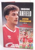 FOOTBALL; Inside Anfield by John Aldridge book signed to inner